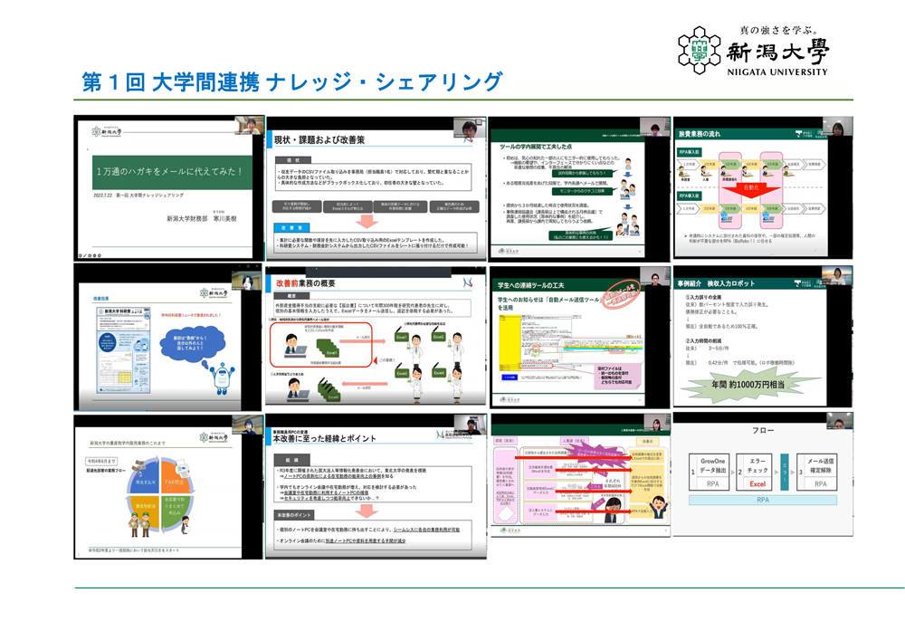 第1回大学間連携ナレッジ・シェアリング